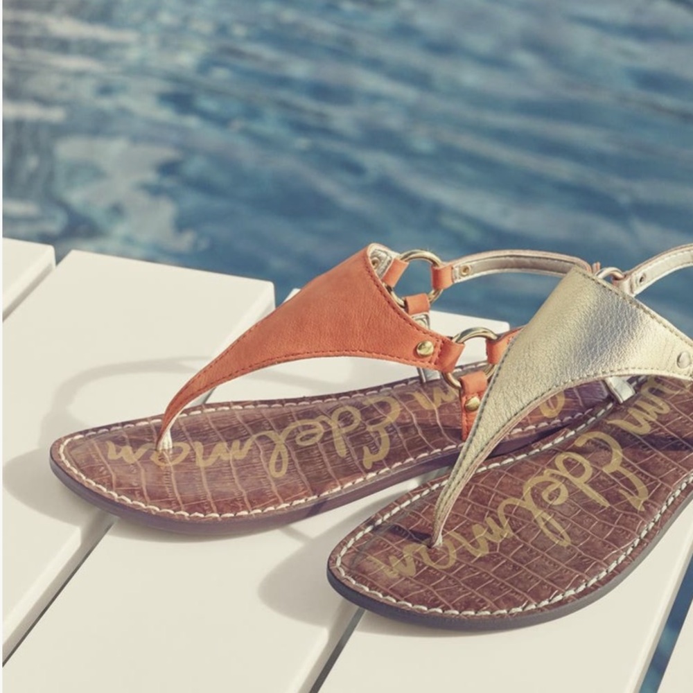 Sam Edelman Greta Sandal in Soft Saddle Leather, Size 7